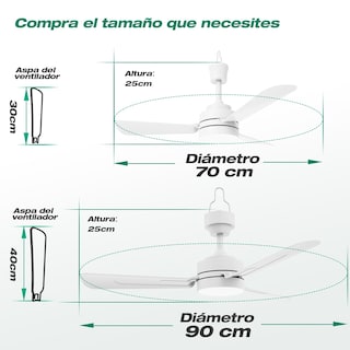 Foto 6 | Foto 6 | Ventilador De Techo Con Gancho ventilador De Techo 40w 5m Cable De Luz diámetro 36in/90cm.con Mando A Distancia  Adecuado Para L