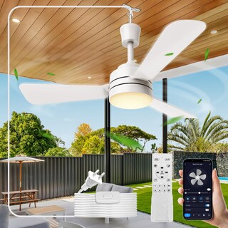 Foto 1 | Foto 1 | Ventilador De Techo Enchufable Con Gancho ventilador De Luz 35w 5m Cable De Luz diámetro 28in/70cm.con Mando A Distancia  Adecua