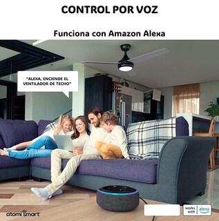 Foto 4 | Foto 4 | Atomi Samrt Atomi Smart Ventilador De Techo Wifi Motor Ultra Silencioso 3 Velocidades Y Luz Led Ajustable
