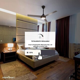 Foto 5 | Foto 5 | Atomi Samrt Atomi Smart Ventilador De Techo Wifi Motor Ultra Silencioso 3 Velocidades Y Luz Led Ajustable