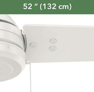Foto 2 | Foto 2 | Hunter Fan Ventilador De Techo Con Cadena  Cassius  Ventiladores Para Exteriores  3 Aspas Reversibles  Color Blanco  52 Pulgadas