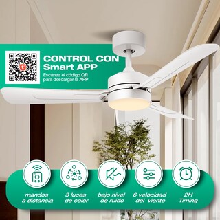 Foto 2 | Foto 2 | Ventilador De Techo Con Luz De 36inch/90cm ventiladores De Techo Con Luces Con Luz Y Control Remoto 6 Velocidades 3cct 40w regul
