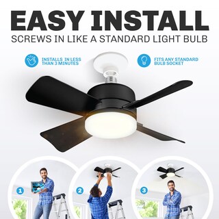 Foto 2 | Foto 2 | Bell+howell - Ventilador De Techo Negro Con Luces Y Control Remoto 3 Modos De Luz 3 Ajustes De Velocidad Fácil De Instalar P