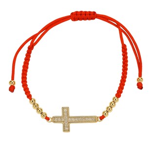 Foto 5 | Foto 5 | Set Mancini Pulseras Chapa De Oro 14k Corazón Y Cruz Dorada Y Roja.