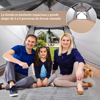 Foto 3 | Foto 3 | Tienda De Campaña Automática Funjn Upf 50+ Impermeable Beige