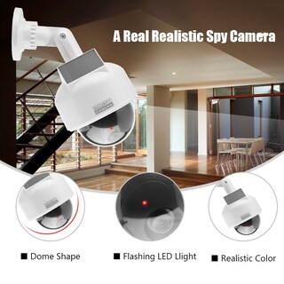 Foto 3 | Foto 3 | Ashata Cámara Domo Cámara Domo Cámara Simulada Interior/exterior Realista Solar Cámara Impermeable Luz Intermitente Led Para El
