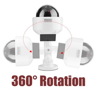 Foto 5 | Foto 5 | Ashata Cámara Domo Cámara Domo Cámara Simulada Interior/exterior Realista Solar Cámara Impermeable Luz Intermitente Led Para El