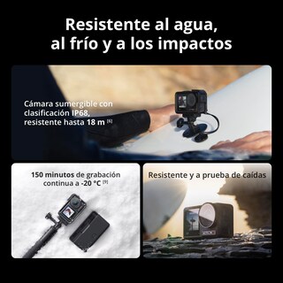 Foto 5 | Foto 5 | Dji Osmo Action 4 Cámara 4k/120fps Impermeable Con Sensor 1/1.3” 160 Min De Grabación Combo Estándar Con 2 Baterías Tarjeta 6