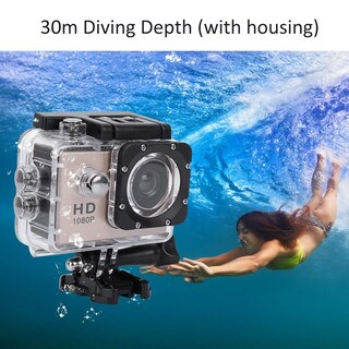 Foto 4 | Foto 4 | Oumij Cámara De Acción 1080p Ultra Hd Videocámara Deportiva Dv Estuche Impermeable 30m Batería De Gran Capacidad Puerto Usb