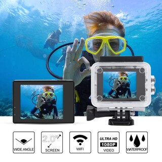 Foto 6 | Foto 6 | Oumij Cámara De Acción 1080p Ultra Hd Videocámara Deportiva Dv Estuche Impermeable 30m Batería De Gran Capacidad Puerto Usb