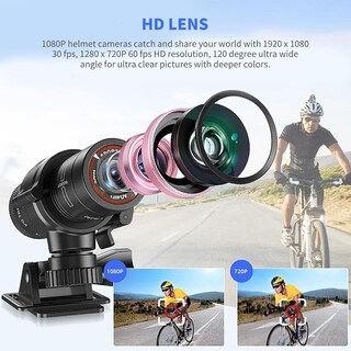 Foto 2 | Foto 2 | Luqeeg Cámara Para Casco De Moto Grabador De Video De Motocicleta 1080p Grabador De Equitación Full Hd Dv Dvr Impermeable Cáma