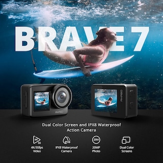 Foto 2 | Foto 2 | Akaso Brave 7 Cámara Deportiva 4k Con Tarjeta De Memoria Microsdxc De 128gb Cámara De Acción 20mp Wifi Camara Acuatica Sumergibl