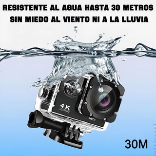 Foto 6 | Foto 6 | Camara De Accion Camara Para Moto4k 2 Pulgadas Pantalla 170 ° Gran Angular Wifi Antivibración Inteligente Camara Acuatica