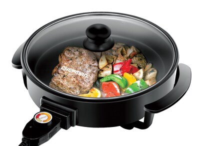 Foto 1 | Foto 1 | Chefman Rj05-12-ro Rj05-12-ro Chefman Color Negro Sartén Eléctrico Multifuncional Con Revestimiento Antiadherente Tapa De Vid