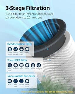 Foto 4 | Foto 4 | Coway Purificador De Aire Para Recámara Y Hogar De Hasta 810 Pies Filtro Hepa Verdadero Para Humo Alergias Caspa De Mascotas