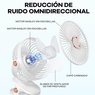 Foto 6 | Foto 6 | Flydog Usb Ventilador Escritorio ultrasilencioso 10000mah Capacidad De Batería Luz Nocturna Led 5 Velocidades Viento Pequeñ