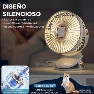 Foto 3 | Foto 3 | Flydog Usb Ventilador Escritorio ultrasilencioso 10000mah Capacidad De Batería Luz Nocturna Led 5 Velocidades Viento Pequeñ