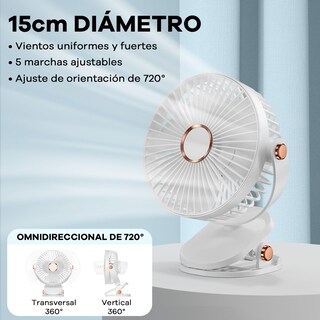 Foto 5 | Foto 5 | Flydog  Usb Ventilador Escritorio ultrasilencioso  10000mah Capacidad De Batería  Luz Nocturna Led  5 Velocidades Viento  Pequeñ