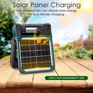 Foto 3 | Foto 3 | Ventilador De Camping|10400 Mah Ventilador Portátil Solar Y Usb Recargable|ventiladores De Escritorio Solar Con Linterna Led Tem