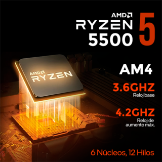 Foto 5 | Foto 5 | Pc Gamer Xtreme Pc Gaming Nvidia Geforce Rtx 5050 Amd Ryzen 5 5500 32gb Ssd 1tb Wifi W10 White Gaming 1080p Y Multitarea