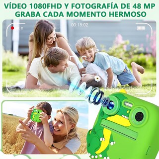 Foto 3 | Foto 3 | Yowndsn Cámara Digital Instantánea Para Niños 1080p Cámara Digital Niños Con 2 8'' Grande Pantalla Hd Doble Camara Flash Tar