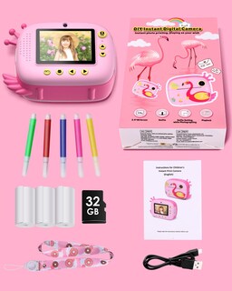 Foto 5 | Foto 5 | Cámara De Impresión Instantánea Para Niños Visualización De 2.4 Pulgadas Cámara Digital Hd De 12 Mp/1080p Niños Y Niñas De 3