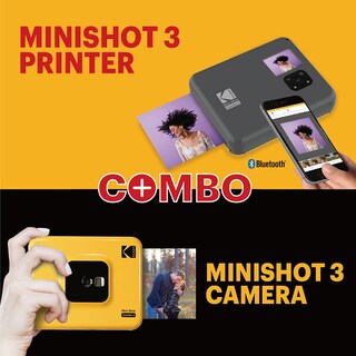 Foto 3 | Foto 3 | Kodak Mini Shot 3 Cuadrado Tamaño Instagram Cámara E Impresora Instantánea Bluetooth Con Tecnología 4pass - Amarillo