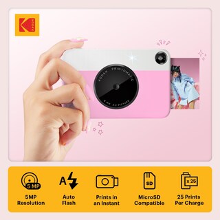 Foto 2 | Foto 2 | Kodak Cámara Digital De Impresión Instantánea (rosado) Impresión A Todo Color En Papel Fotográfico Zink 2 X 3 Pulgadas Papel Adh
