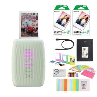 Foto 1 | Foto 1 | Fujifilm Instax Mini Link 3 - Impresora Para Smartphone | Verde Salvia Con Instax Mini Película Instantánea | 20 Exposiciones +