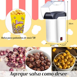 Foto 2 | Foto 2 | Mblnbvn Maquina De Palomitas De Maiz Con Tapa Medidora máquina Palomitero De Aire Caliente Automática Incluye 30 Bolsas Para Pal
