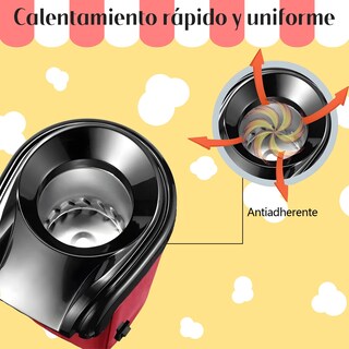 Foto 3 | Foto 3 | Mblnbvn Maquina De Palomitas De Maiz Con Tapa Medidora máquina Palomitero De Aire Caliente Automática Incluye 30 Bolsas Para Pal