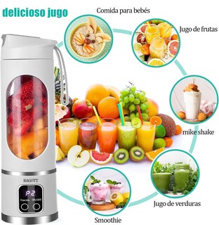 Foto 3 | Foto 3 | Batidora Portátil Sin Cable mini Licuadora  Licuadora De Batidos Con 12 Cuchillas  Para Batidos Y Smoothies zumos  Recargable  4