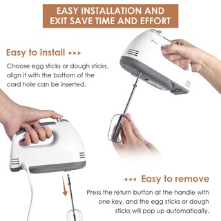 Foto 3 | Foto 3 | 2022 Electric Hand Mixer Upgrade 7 Speed Options Portable Handheld Kitchen Whisk Lightweight And Powerful Handheld Electric Be