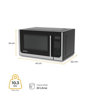 Foto 5 | Foto 5 | Horno De Microondas Digital Negro Capacidad 20 Litros