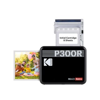 Foto 1 | Foto 1 | Kodak Mini 3 Retro 4pass Impresora De Fotos Portátil (7 6x7 6cm) + 8 Hojas Negro