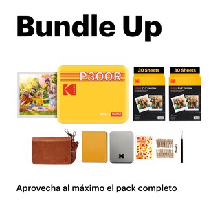 Foto 2 | Foto 2 | Kodak Mini 3 Retro 4pass Impresora De Fotos Portátil (7 6x7 6cm) + Pack De Regalo Con 68 Hojas Blanco