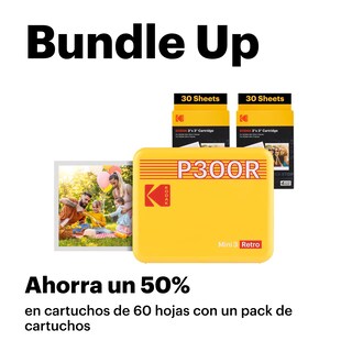 Foto 2 | Foto 2 | Kodak Mini 3 Retro 4pass Impresora De Fotos Portátil (7 6x7 6cm) + Pack Con 68 Hojas Negro