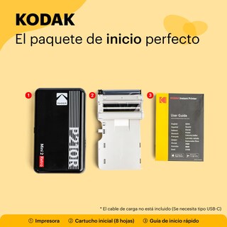 Foto 3 | Foto 3 | Kodak Mini 2 Retro 4pass Impresora De Fotos Portátil (5 3x8 6cm) + 8 Hojas Negro