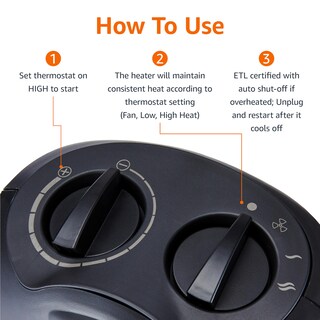 Foto 4 | Foto 4 | Amazon Basics - Calentador De Cerámica Portátil Para Uso En Interiores Para Oficina Y Hogar Protección Contra Sobrecalentamien