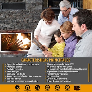 Foto 6 | Foto 6 | Calorsolar Cerati Beautifulpathway-450 Calorsolar 010casol-2 | Calefactor De Panel Infrarrojo En Cristal Para Pared Paquete De