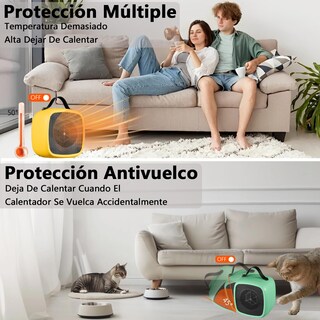 Foto 6 | Foto 6 | Ehrhdkns Calefactor Eléctrico De Habitación Portátil 500w Calentador Ajustable De 2 Etapas Protección Contra Sobrecalentamien