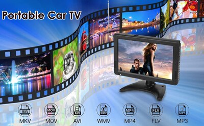 Foto 4 | Foto 4 | Tv Portátil Para Automóviles 1080p Estéreo De Alta Sensibilidad Tv Digital Sintonizador De Atsc Para Auto Radio Fm (10 Inch At
