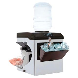 Foto 1 | Foto 1 | Mastery Brand Maquina De Hielo Y Dispensador De Agua Para Garrafon 2 En 1 Producción De 25kg Por Dia  Ice Maker De Acero Inoxida