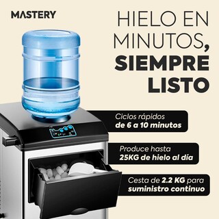 Foto 3 | Foto 3 | Mastery Brand Maquina De Hielo Y Dispensador De Agua Para Garrafon 2 En 1 Producción De 25kg Por Dia  Ice Maker De Acero Inoxida