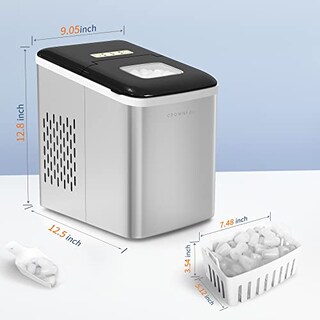 Foto 6 | Foto 6 | Crownful Máquina Para Hacer Hielo Para Encimera 9 Cubitos De Hielo Listos En 7 Minutos Cubos De Hielo Bala De 26 Libras En 24