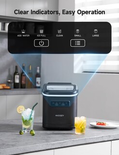 Foto 6 | Foto 6 | Hicozy Máquina Para Hacer Hielo En 6 Minutos 26 Lb/día Máquina Para Hacer Hielo Portátil Con Autolimpieza Para Apartamentos C