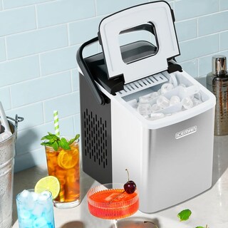 Foto 2 | Foto 2 | Iceman Máquina Portátil De Hielo De Doble Tamaño Chefman Crea 2 Tamaños De Cubo En 6 Minutos Hace Hasta 11 Kg. En 24 Horas Fu