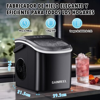 Foto 2 | Foto 2 | Fabricador De Hielo De Encimera Máquina De Hielo Portátil Con Autolimpieza 26.5lbs/24hrs 9 Cubitos De Hielo En 6 Minutos Ces
