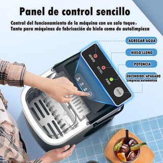 Foto 4 | Foto 4 | Fabricador De Hielo De Encimera Máquina De Hielo Portátil Con Autolimpieza 26.5lbs/24hrs 9 Cubitos De Hielo En 6 Minutos Ces