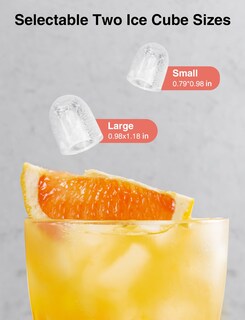 Foto 5 | Foto 5 | Crownful Ice Maker Countertop With Handle Self-cleaning Ice Maker With Scoop And Basket 26lbs/24h 9 Cubes In 6 Mins portable Sm